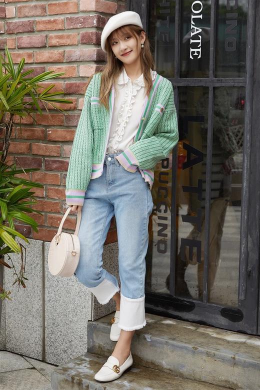 amadella 拼色V领针织开衫 13884 商品图7