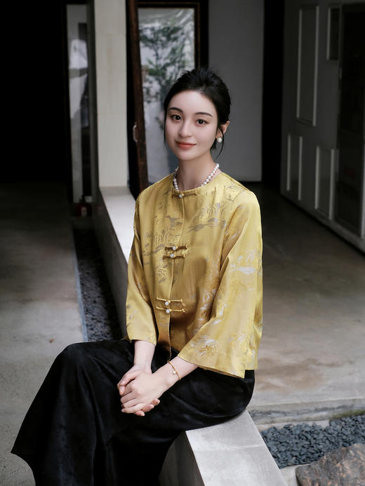 盛唐婧 |千山万水圆领外套 商品图3