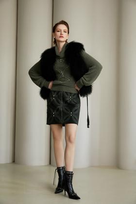 SAFICOO 时尚休闲 精致减龄 修身直筒短裙