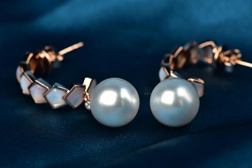 【步步高升】时尚贝母珍珠耳坠-ZZ12404107 商品图5