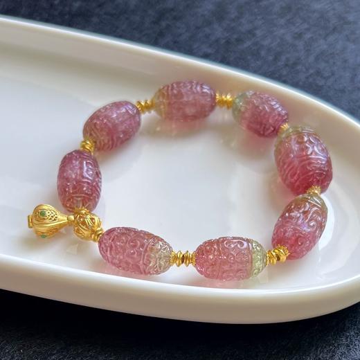 35.12g 雕刻碧玺手链 商品图7