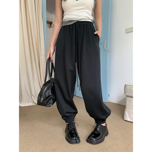 2024年新款~家微胖定制高腰束脚运动裤女秋季新款宽松大码休闲裤 商品图2