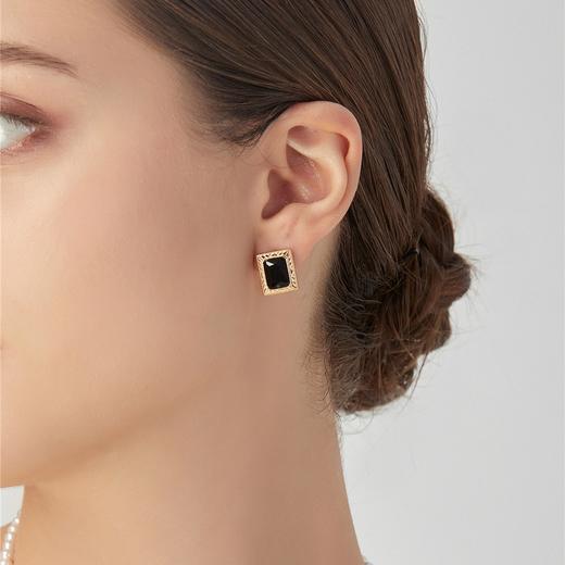 Pearl moments 925银 天然淡水珍珠 黑玛瑙油画珍珠耳环【该商品不支持用券】 商品图3