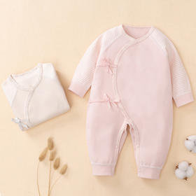 【新生儿长袖蝴蝶衣爬爬服】衣服婴儿连体衣秋冬季款纯棉无骨哈衣宝宝