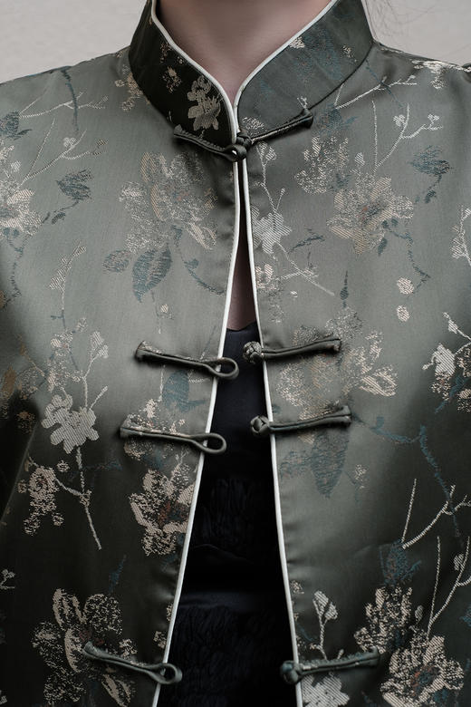 盛唐婧 |真丝宋锦立领对襟外套 商品图7