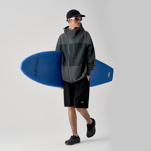 714street山系户外防水夹克男新款徒步登山外套全压胶硬壳冲锋衣 商品图3