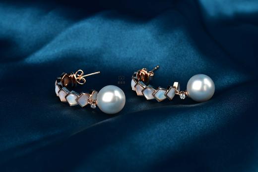 【步步高升】时尚贝母珍珠耳坠-ZZ12404107 商品图3