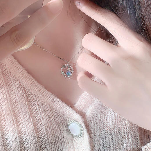 KADER卡蒂罗 小王子与玫瑰项链 女925银小众设计锁骨链生日礼物2023新款 商品图6