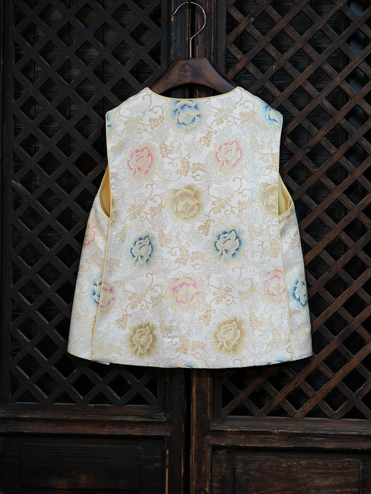 盛唐婧 |中式国风织金云锦牡丹花马甲 商品图7