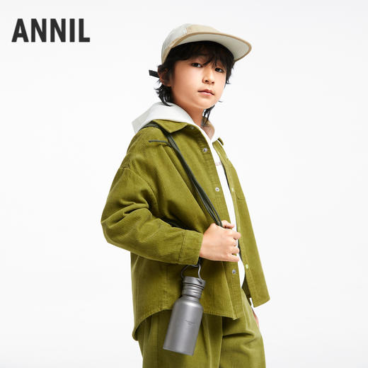 男童复古灯芯绒衬衣长袖上衣安奈儿童装实体店同款AB431565 商品图2