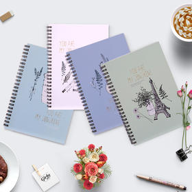 【开学必备！得力笔记本】文具螺旋本线圈本软抄日记本记事本A5/60页，螺旋装订，随意翻页。ry