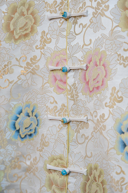 盛唐婧 |中式国风织金云锦牡丹花马甲 商品图6