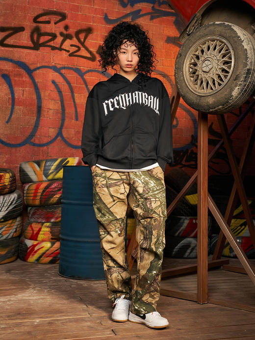 有志者UZIS美式运动卫衣男复古休闲篮球外套秋季连帽拉链开衫丛生 商品图4