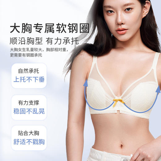 [小光芒]大胸显小全罩杯包容透气防凸点舒适内衣女 商品图2
