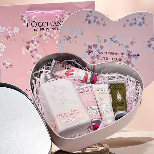 ✿暖心礼物✿【全球购*赠礼袋】L'occitane/欧舒丹经典甜蜜樱花限定浪漫花香香氛爱心礼盒 樱花润肤乳250ml+香氛润手霜30ml*4·双11现货速达 商品图3