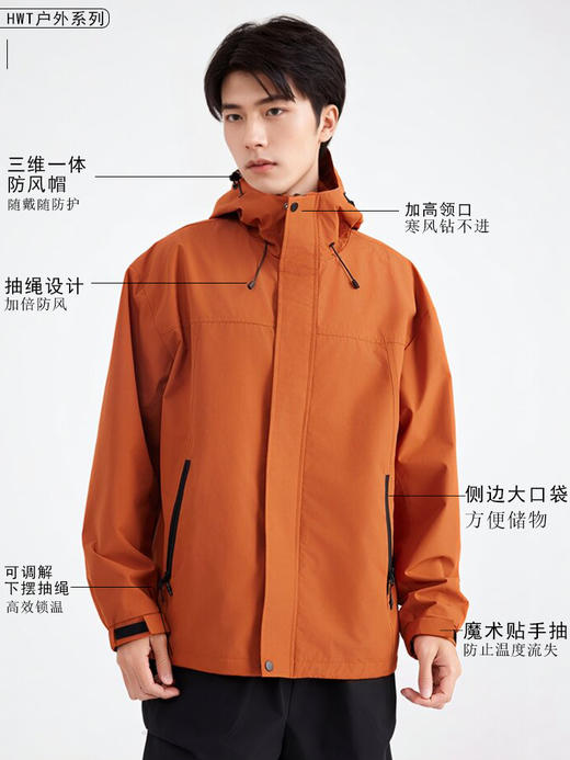 哈瓦塔新款山系单壳冲锋衣 商品图2