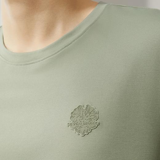 柒牌男装短袖T恤男2025夏季新品时尚潮流青年休闲百搭圆领上衣薄	128T71640 商品图2