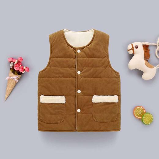 2024秋冬款儿童·珊瑚绒马夹加厚保暖毛绒男童女童棉背心 商品图9