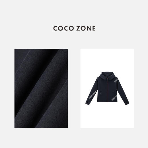 COCO ZONE 秋季简约连帽拉链外套纯色休闲上衣CC1C1778 商品图2
