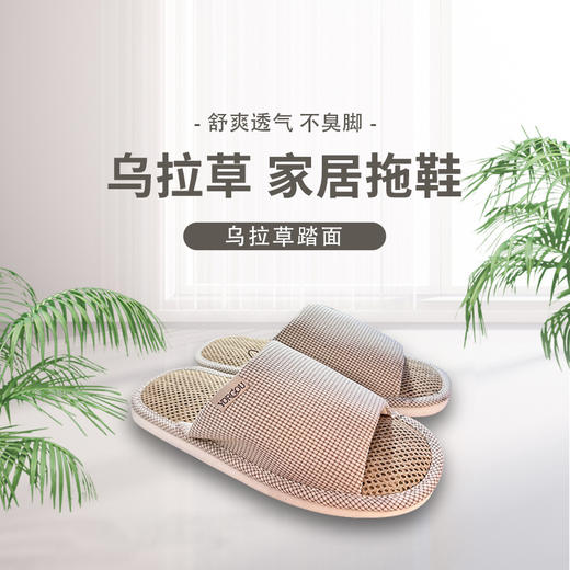 【东北三宝】天然乌拉草拖鞋吸汗透气防臭防滑四季通用 商品图0