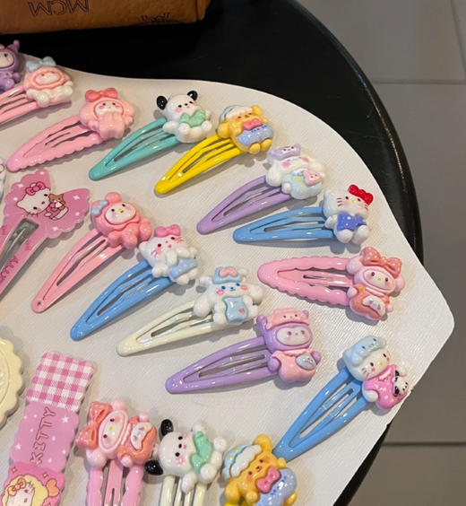 【家居百货】到手足足21件套‼️仅9.9包邮‼️  家里女鹅必入三丽鸥系列儿童小发夹 商品图6