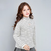 笛莎Deesha 女童2024冬季新款基础半高领条纹打底衫 商品缩略图1