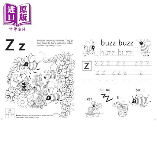 【中商原版】Jolly Phonics 欢乐自然拼读 美式英语印刷体小全套 学生书3册+练习册7册 限时赠送幼小衔接拼音卡片 商品图4