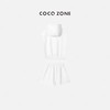 COCO ZONE 高级感简约无袖连帽抽绳口袋落肩马甲短裤23C18425 商品缩略图1