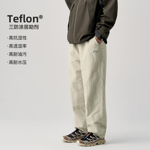 714street秋冬新款户外徒步厚款冲锋裤直筒长裤宽松抓绒休闲裤男 商品图2