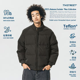 714street保暖三防羽绒服男女秋冬户外加厚夹克立领棉服羽绒外套