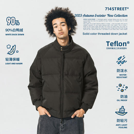 714street保暖三防羽绒服男女秋冬户外加厚夹克立领棉服羽绒外套 商品图0