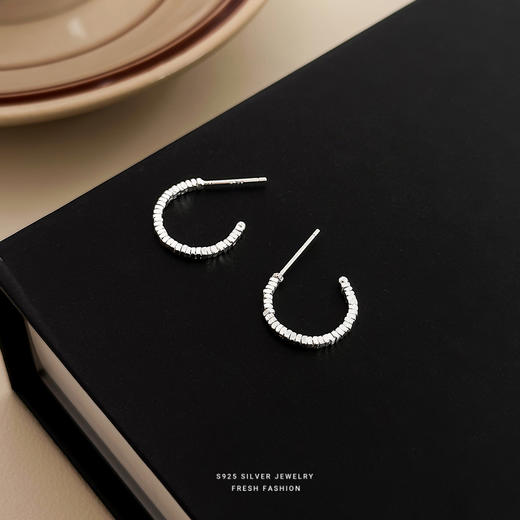 【优姝】S925银冷淡风碎银耳饰【YXS-E4199】 商品图0