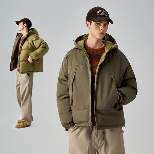 [两面穿]714street山系户外防水棉服冬季三防连帽外套工装夹克男 商品图1