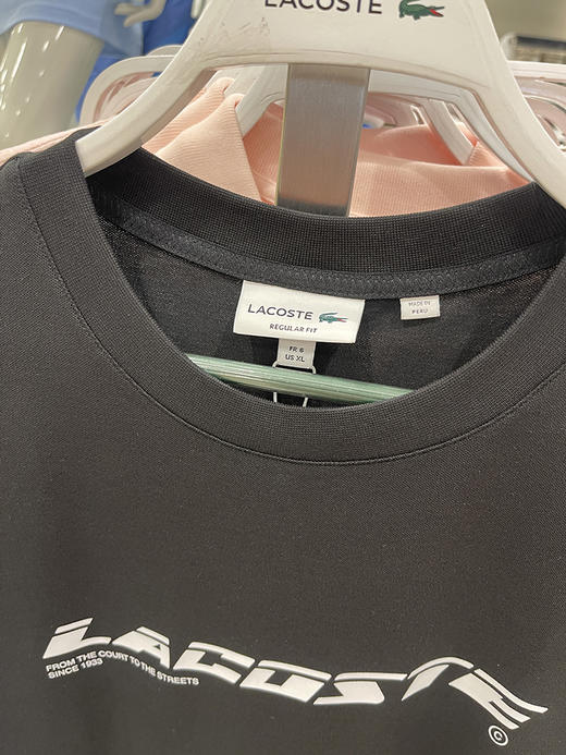 Lacoste/法国鳄鱼 男士夏季圆领有机棉透气舒适短袖T恤 TH9685 商品图4