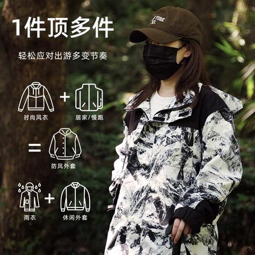 【防水防污，无惧风雨】【两件再减10元】秋季新款拼色冲锋衣情侣款春秋薄款旅游运动外套防风防水户外服 商品图4