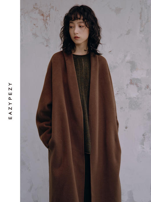 24AW 折纸浴袍款羊绒羊毛大衣 商品图0