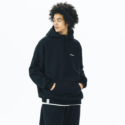 714street半拉链美式连帽卫衣男女2024春秋情侣装日系休闲外套 商品图3