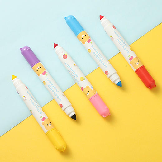 【晨光ACP901Z5食品级原料水彩笔】用晨光水彩笔，绘出幼儿园里的小动物们，色彩清新，暖暖的阳光洒在身上，快乐的时光依旧，易可洗，锥形单头，画出缤纷色彩，让你的创意无限释放！ 商品图2