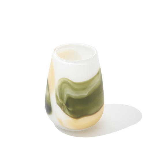 新品白色磨砂水墨效果摆件工艺品玻璃花瓶花插 商品图11