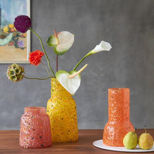 北欧创意轻奢彩点玻璃花瓶客厅居家餐桌电视柜鲜花家居台面花瓶 商品图4