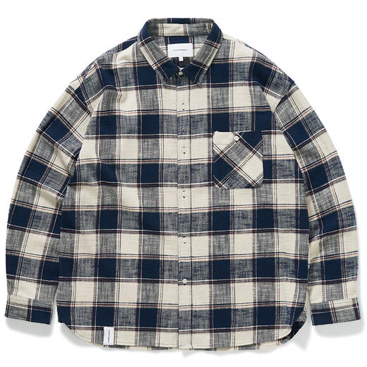 714street格子长袖衬衫男日系复古衬衣潮牌宽松上衣春季休闲外套 商品图4