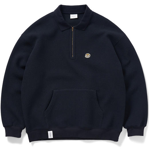 714street半拉链美式卫衣男女2024春秋潮牌外套情侣装日系长袖T恤 商品图3