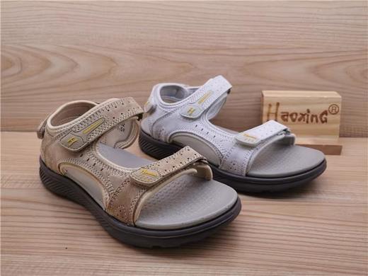 豪行夏款正品纯皮沙滩鞋户外休闲舒低跟漏趾女凉鞋23208302 商品图1