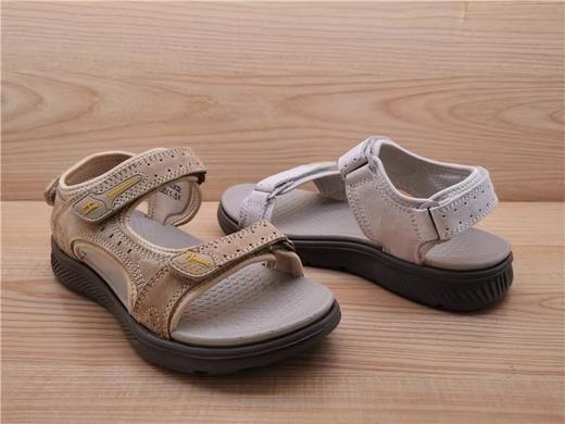 豪行夏款正品纯皮沙滩鞋户外休闲舒低跟漏趾女凉鞋23208302 商品图2