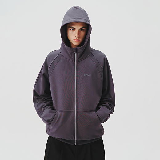 714street美式复古重磅连帽卫衣开衫男2024秋季新款宽松休闲外套 商品图1