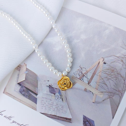 玫瑰之恋极光施家珍珠项链 ME-XL037 商品图3