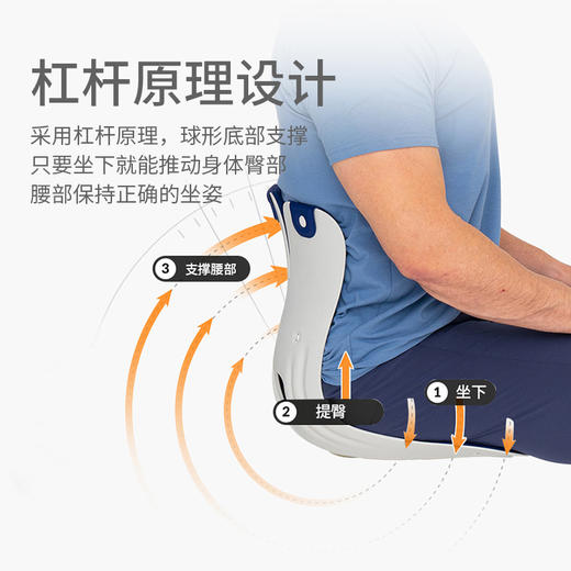 真三瓣 | 韩国原装进口可柔伴Curble GRAND PLUS护腰坐垫办公学习 久坐撑腰不累（2色可选） 商品图3