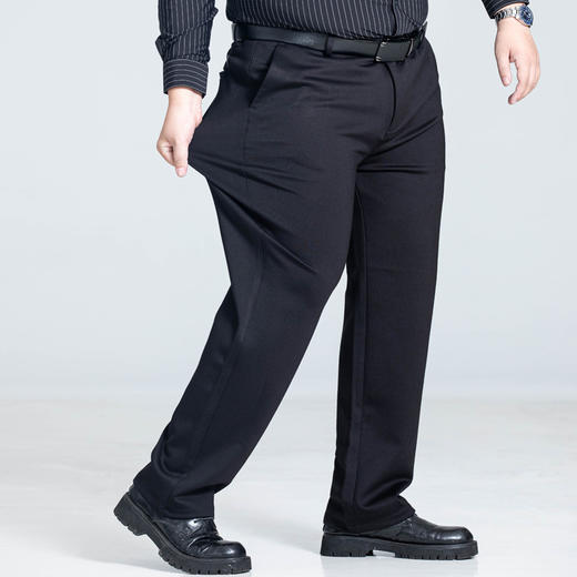 【新款DSZ】大依优型大码商务休闲裤直筒长裤男舒适休闲商务简约百搭加肥加大男装 商品图1