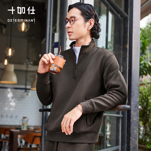 十如仕针织半拉链暖燚绒空气棉保暖卫衣-LS07 商品图10