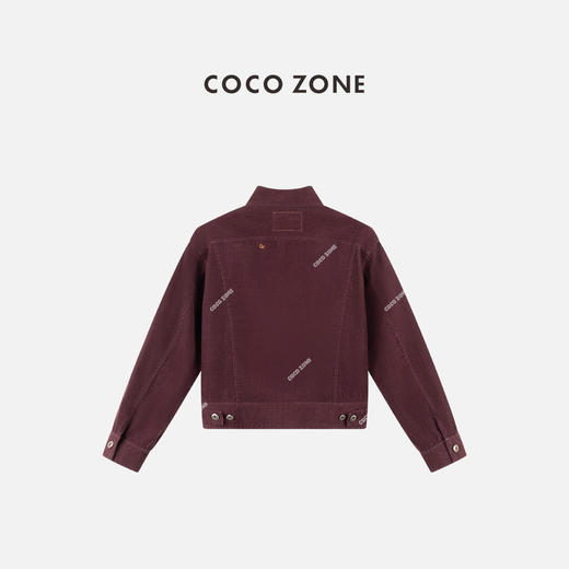 COCO ZONE 100棉复古翻领单排扣外套长袖上衣CC2C1564 商品图1